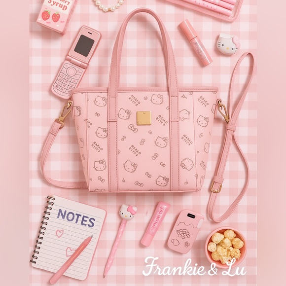 Hello Kitty Handbags - Hello Kitty Pink Mini Tote Bag Sanrio Crossbody Satchel NWT